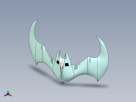 蝙蝠战机正等轴测缩略图