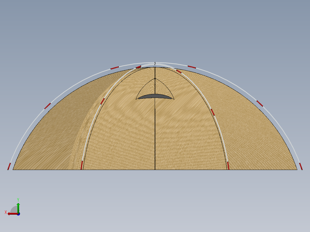 旅游帐篷后视图