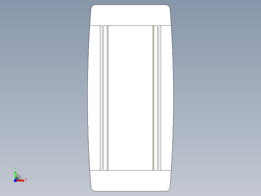人體工學型把手ERB-3D多系列多零件图纸模型前视缩略图