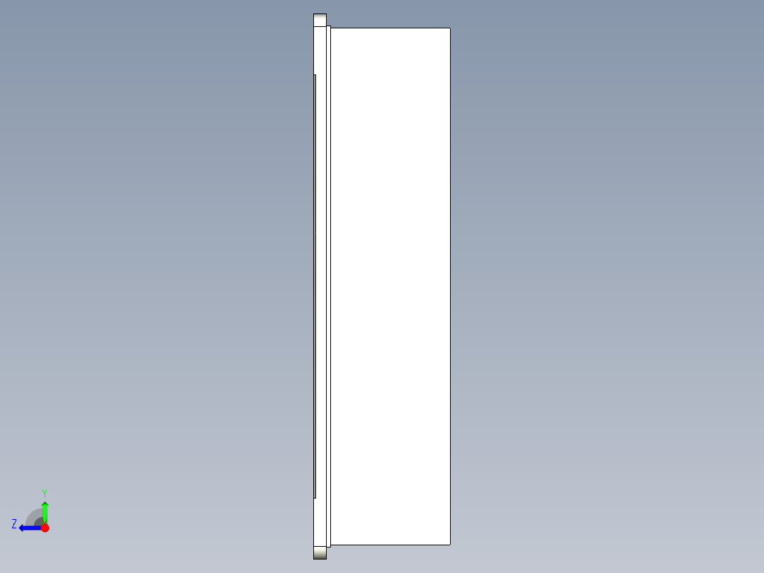 人體工學型把手ERB-3D多系列多零件图纸模型右视图
