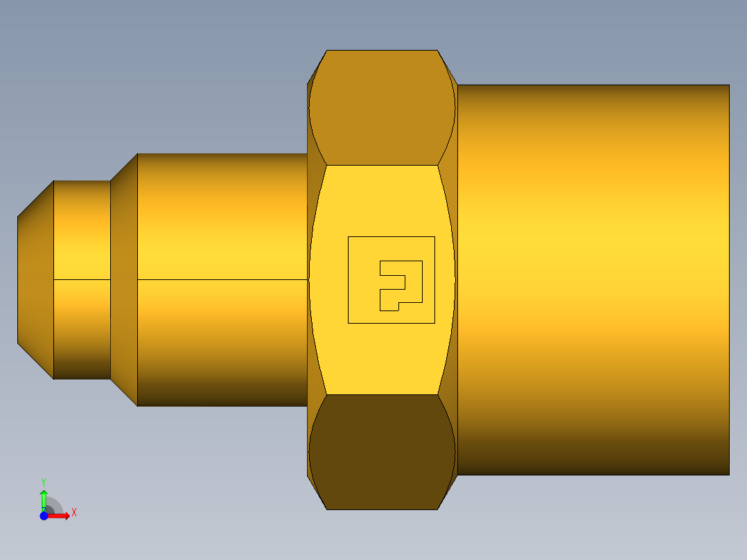 扩口式工业通用硬管接头Female Connector 46F-4-4前视图