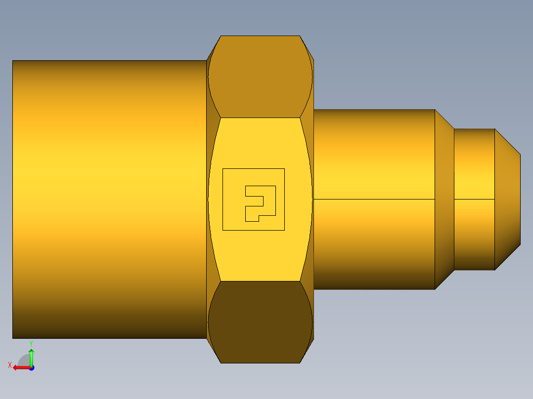 扩口式工业通用硬管接头Female Connector 46F-4-4后视图