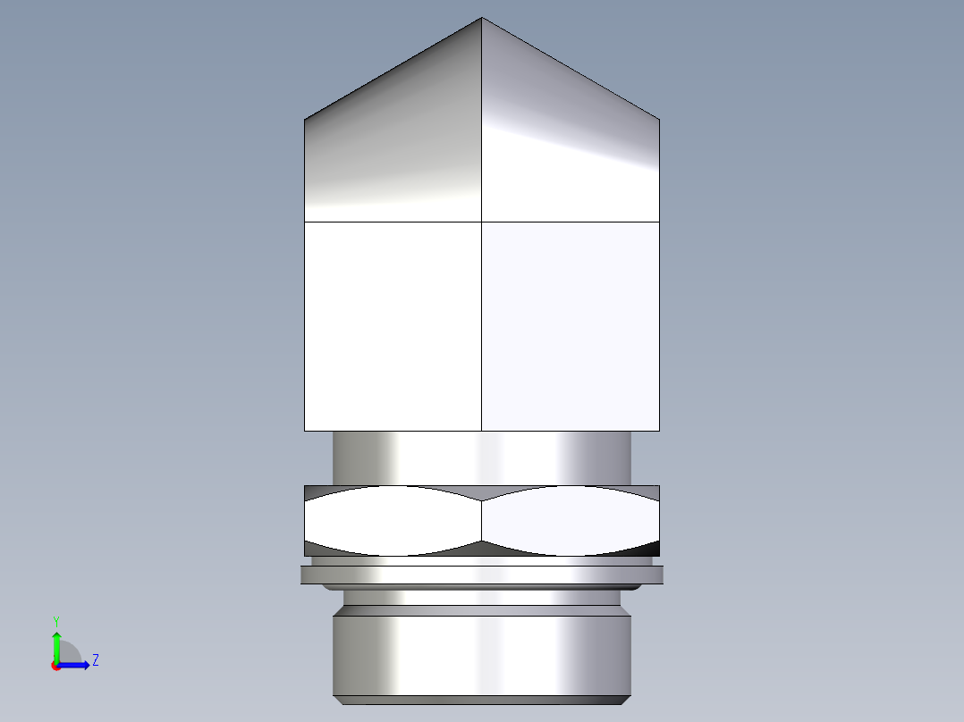 卡套式工业通用硬管接头EO_Adjustable_Locknut_elbow_WEE30SMCF左视图