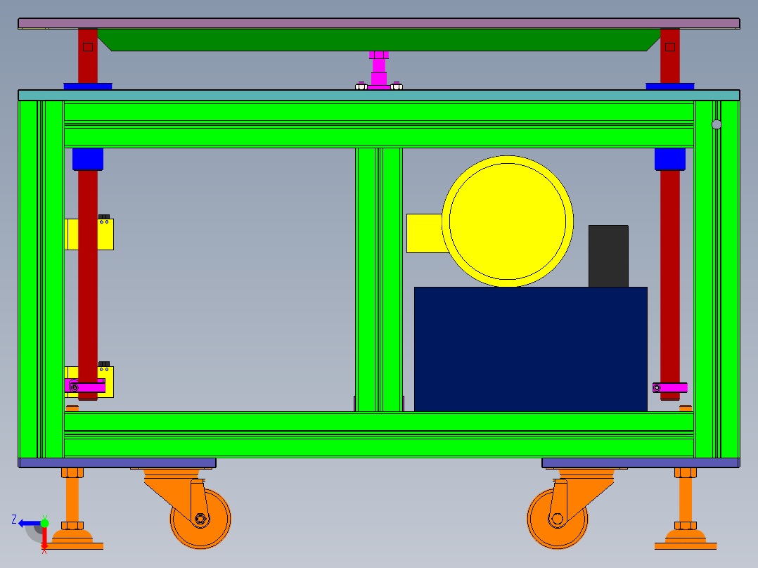 自动液压提升机构_升降机构前视图