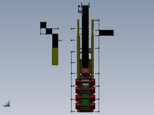 移动式破碎机 大型工业系统之颚式破碎机设备右视缩略图