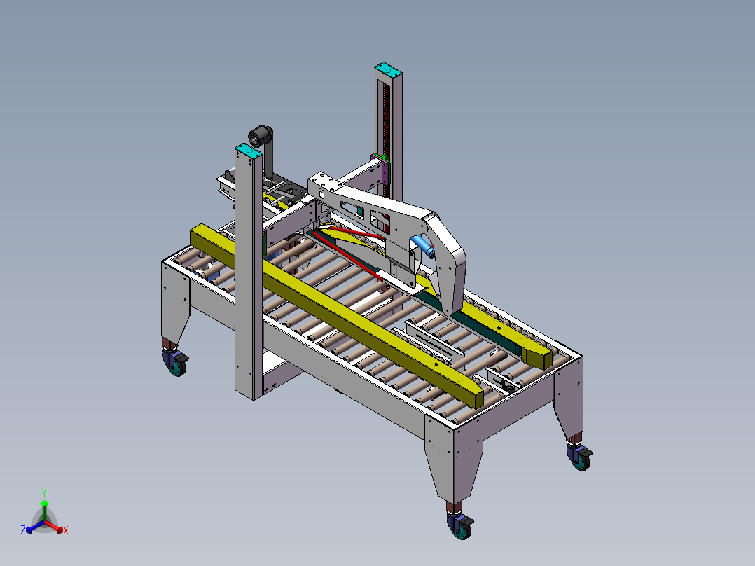全自动折盖封箱机syd正等轴测图
