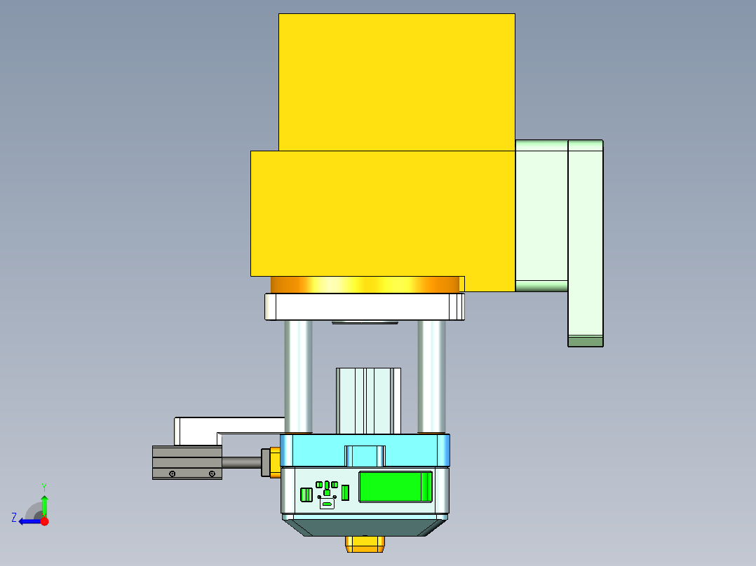 X1008-笔记本CNC工装夹具三维模型CNC2-0916右视图