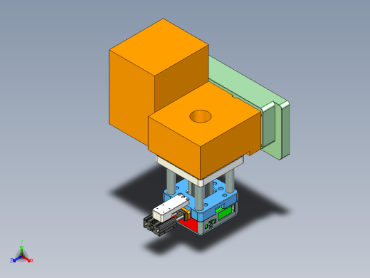 X1008-笔记本CNC工装夹具三维模型CNC2-0916正等轴测缩略图