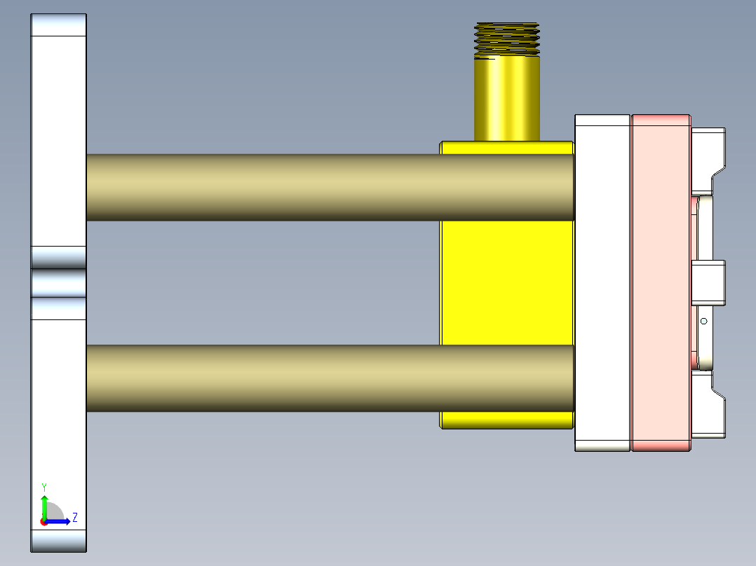 X2-笔记本CNC工装夹具三维模型CNC8-1029左视图