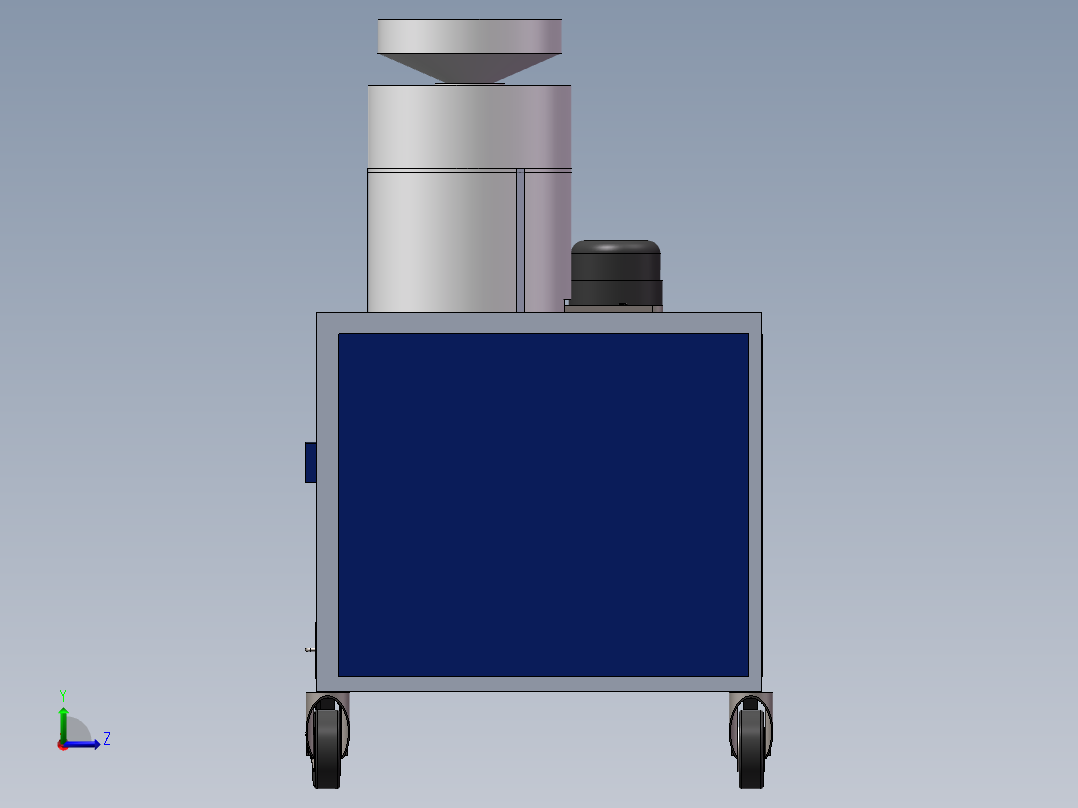 板栗去皮机sw16可编辑左视图
