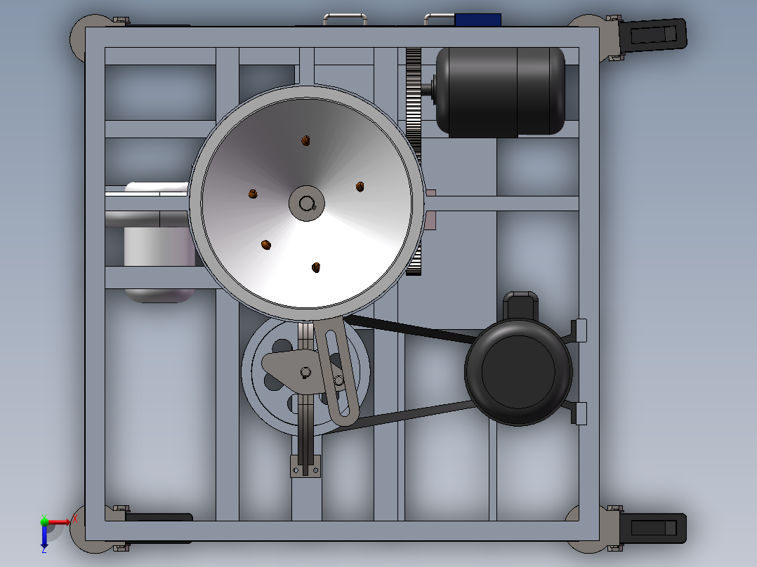 板栗去皮机sw16可编辑俯视图
