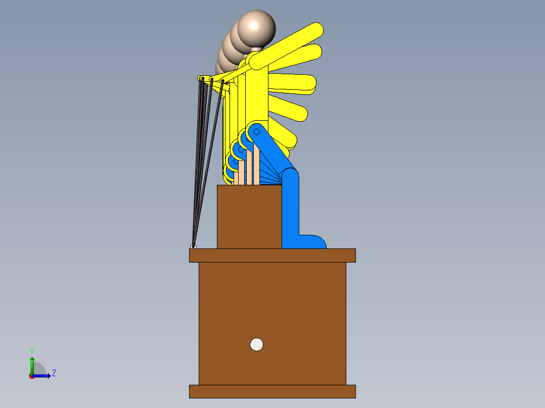 机械小人玩具左视图