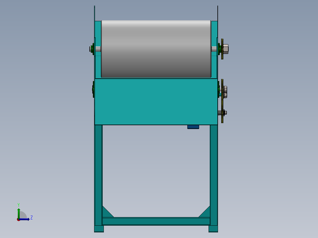 滚筒压缩机左视图