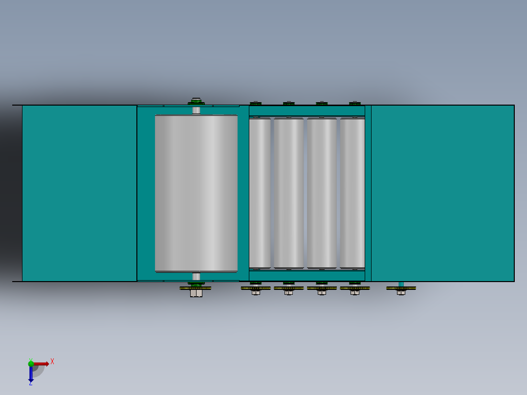滚筒压缩机俯视图