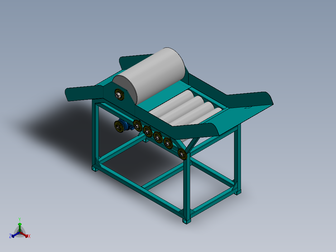 滚筒压缩机正等轴测图