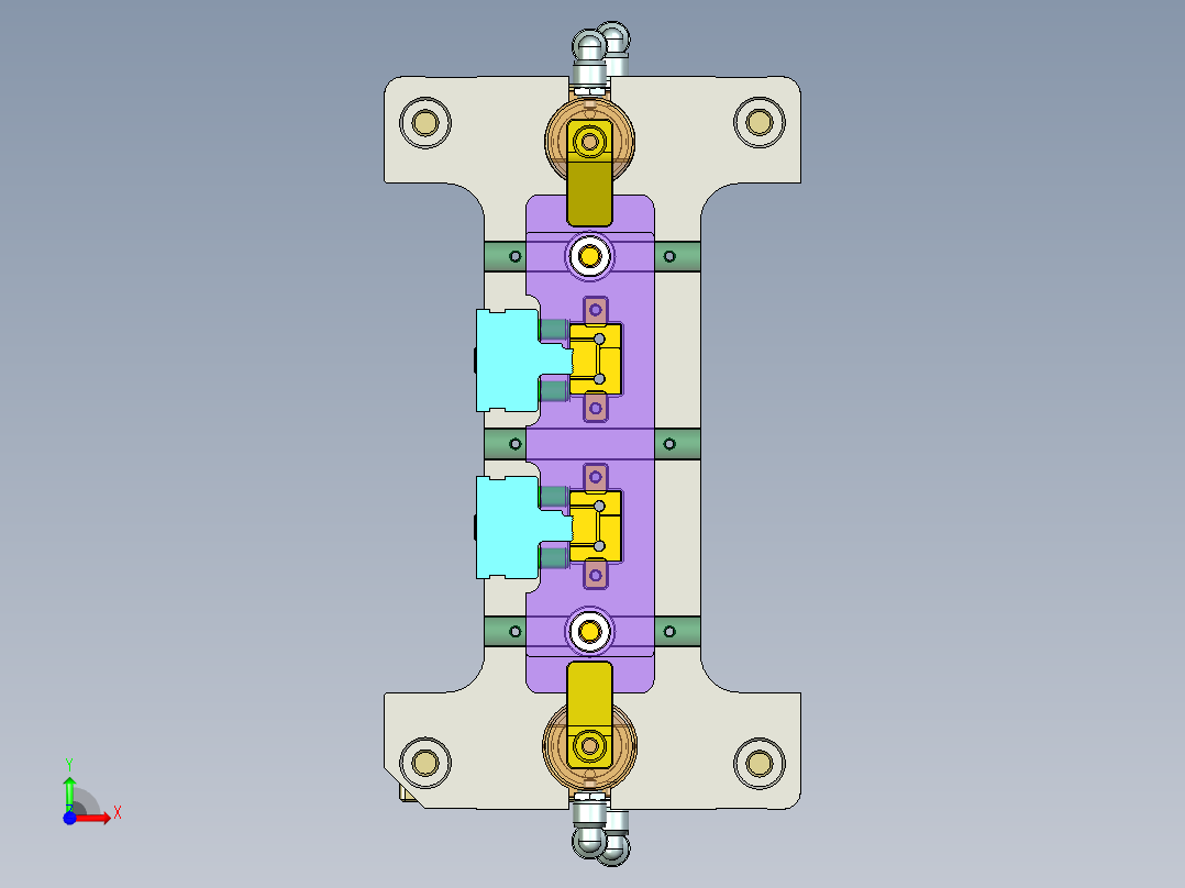旭创0692-小件CNC工装夹具三维模型CNC1-201231前视图