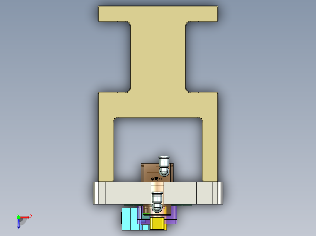 旭创0692-小件CNC工装夹具三维模型CNC1-201231俯视图