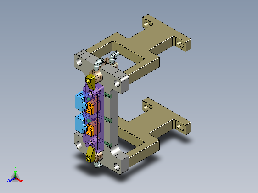 旭创0692-小件CNC工装夹具三维模型CNC1-201231正等轴测图