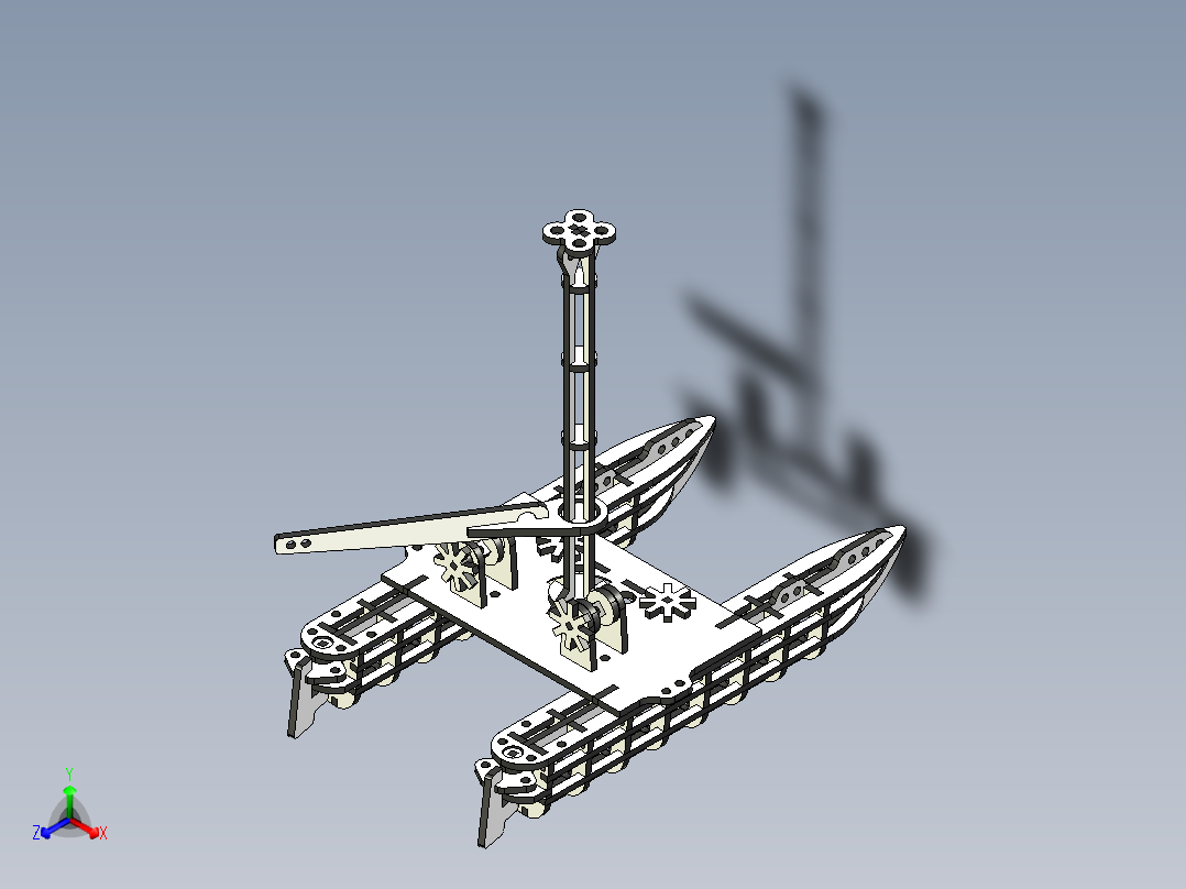 自制简易双体帆船