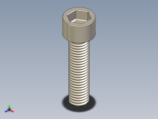 Screw_DIN_912_M10x40F_A2.STEP公制内六角螺钉