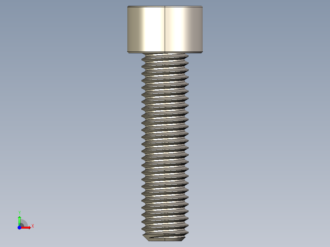 Screw_DIN_912_M10x40F_A2.STEP公制内六角螺钉前视图
