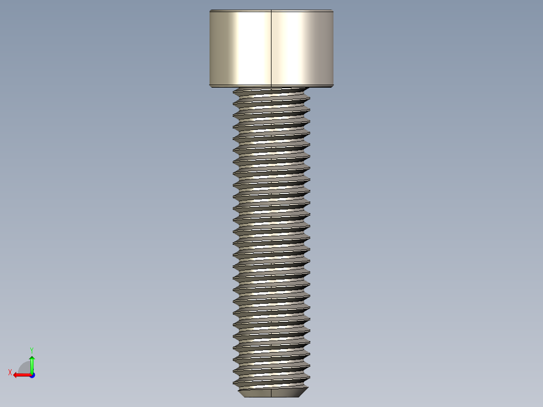 Screw_DIN_912_M10x40F_A2.STEP公制内六角螺钉后视图