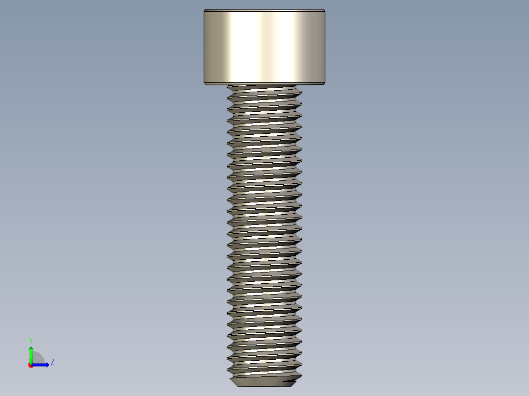 Screw_DIN_912_M10x40F_A2.STEP公制内六角螺钉左视图