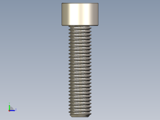 Screw_DIN_912_M10x40F_A2.STEP公制内六角螺钉左视缩略图