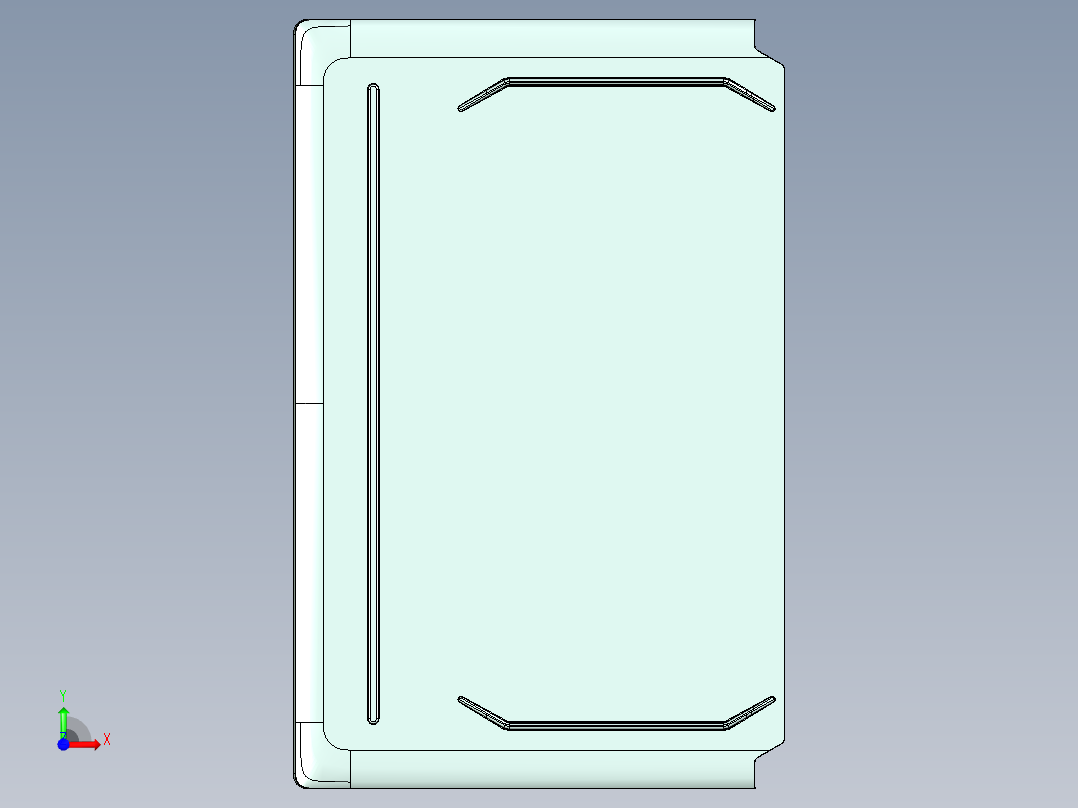 笔记本D壳铣端面编程程序模型前视图