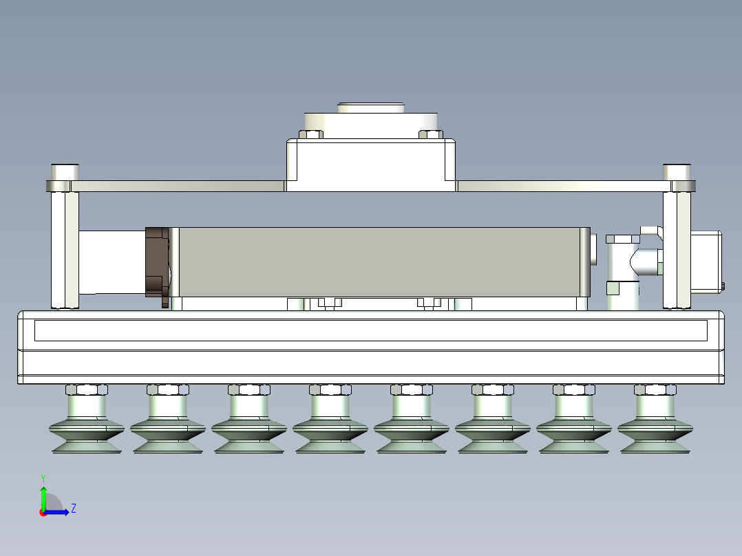 工业真空吸盘左视图