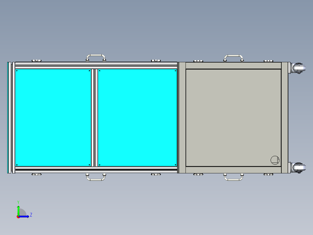 全自动切割机左视图
