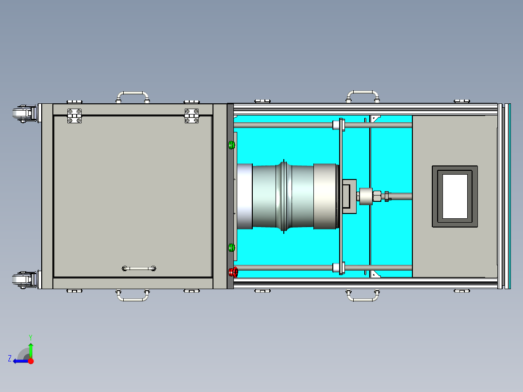 全自动切割机右视图