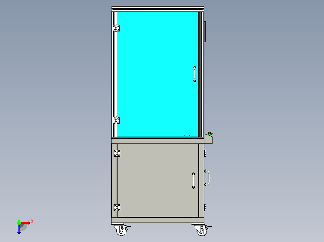 全自动切割机俯视图