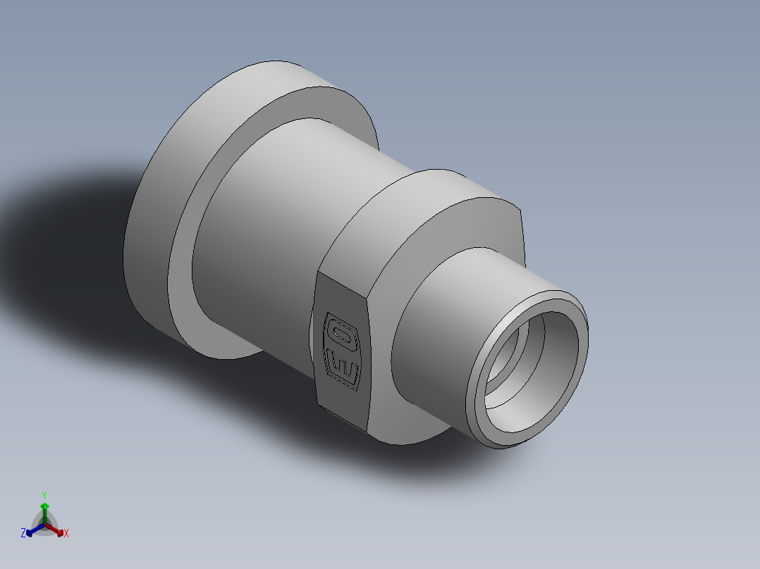 法兰接头、1DFS-24-12正等轴测图
