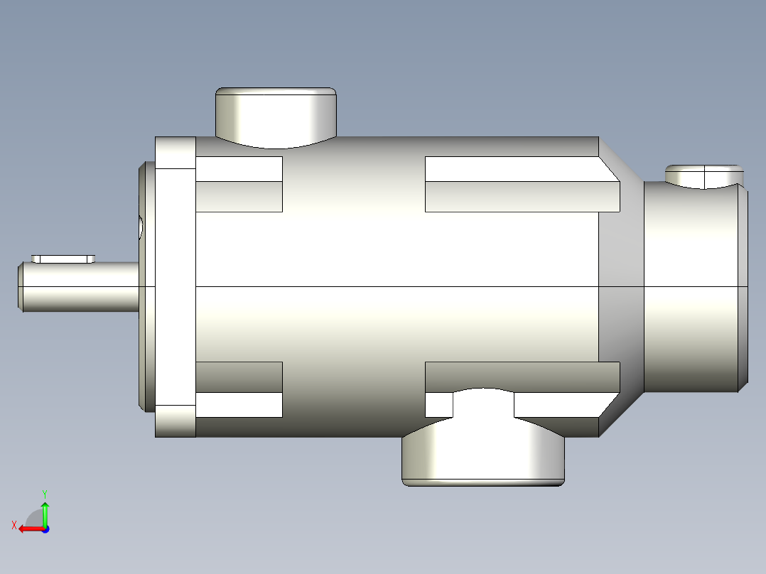 YB1型双级叶片泵后视图