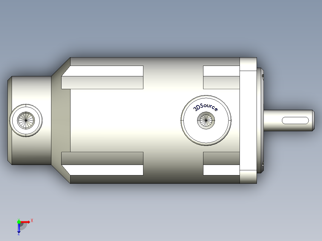 YB1型双级叶片泵俯视图