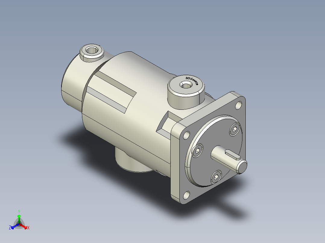 YB1型双级叶片泵正等轴测图