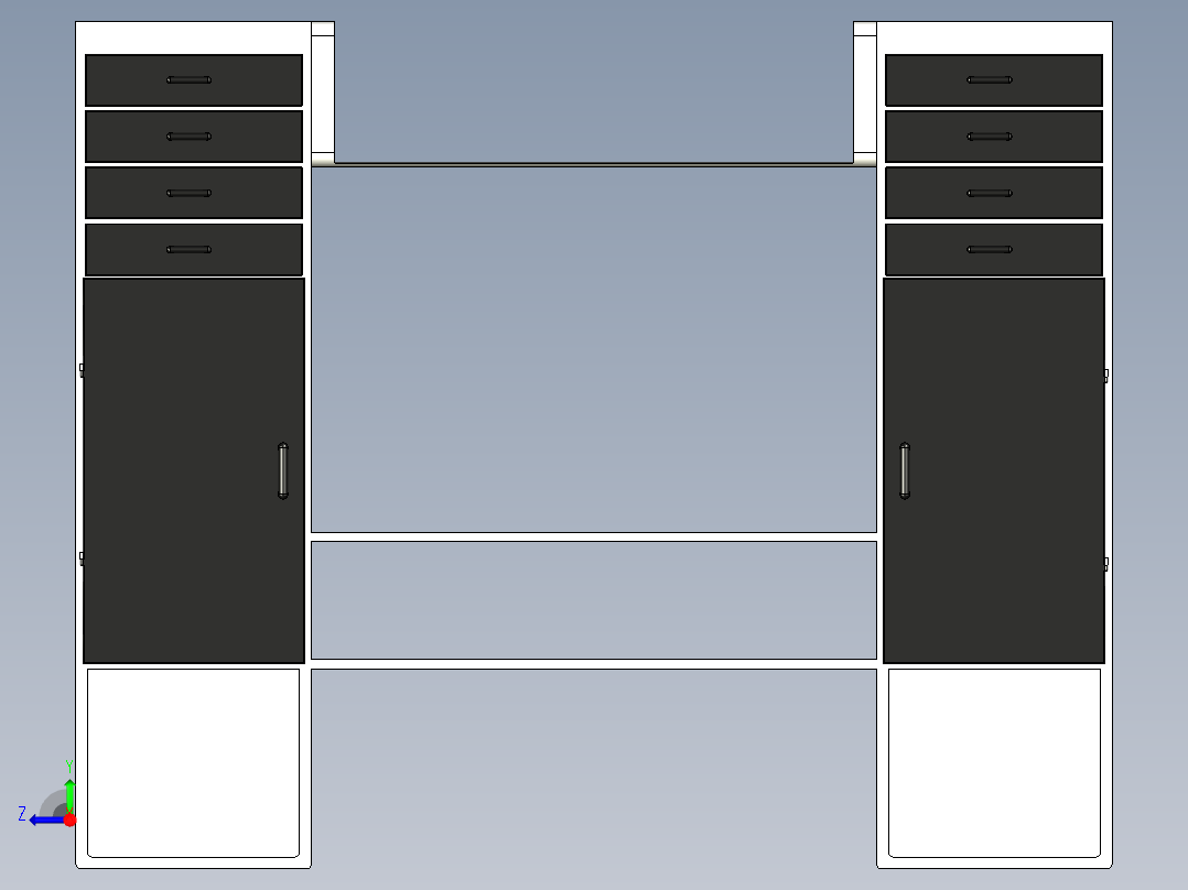 B3004361-电视墙右视图