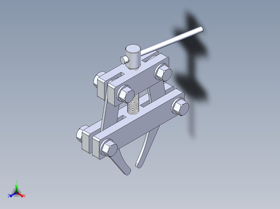 链条拉拔器套件正等轴测图