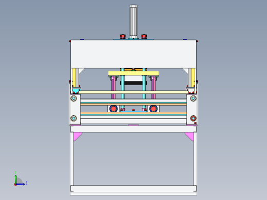 5573发泡成型机结构3D图纸 Solidworks设计左视缩略图