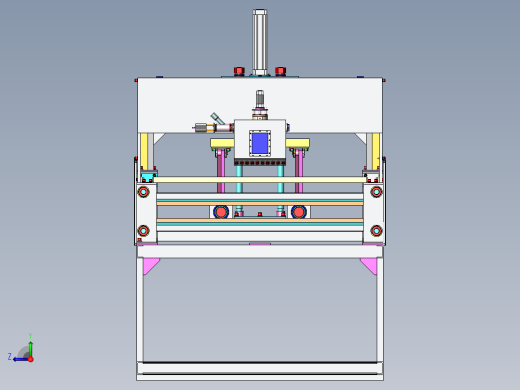 5573发泡成型机结构3D图纸 Solidworks设计右视缩略图