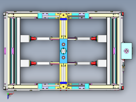 5573发泡成型机结构3D图纸 Solidworks设计俯视缩略图