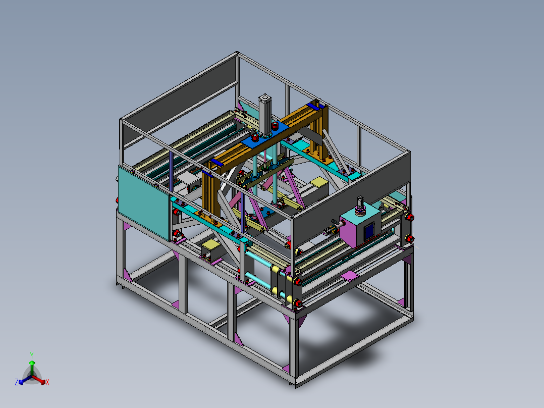5573发泡成型机结构3D图纸 Solidworks设计正等轴测图