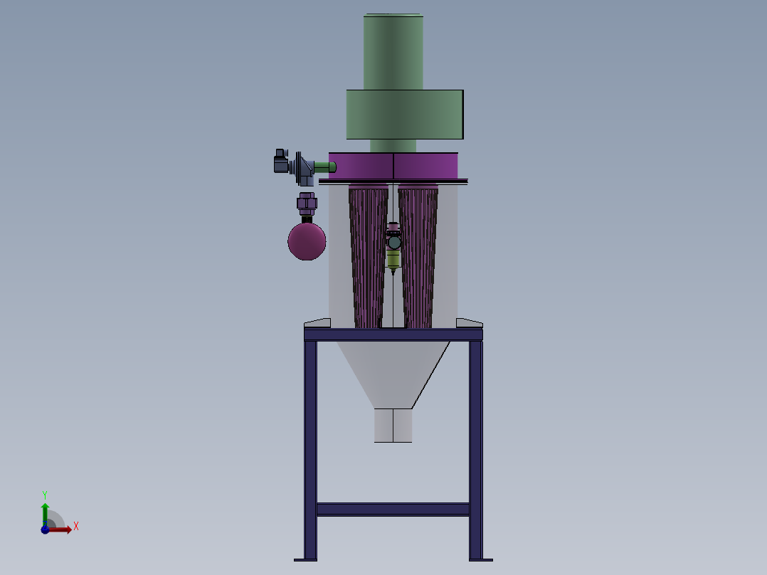 除尘罐  sw22前视图