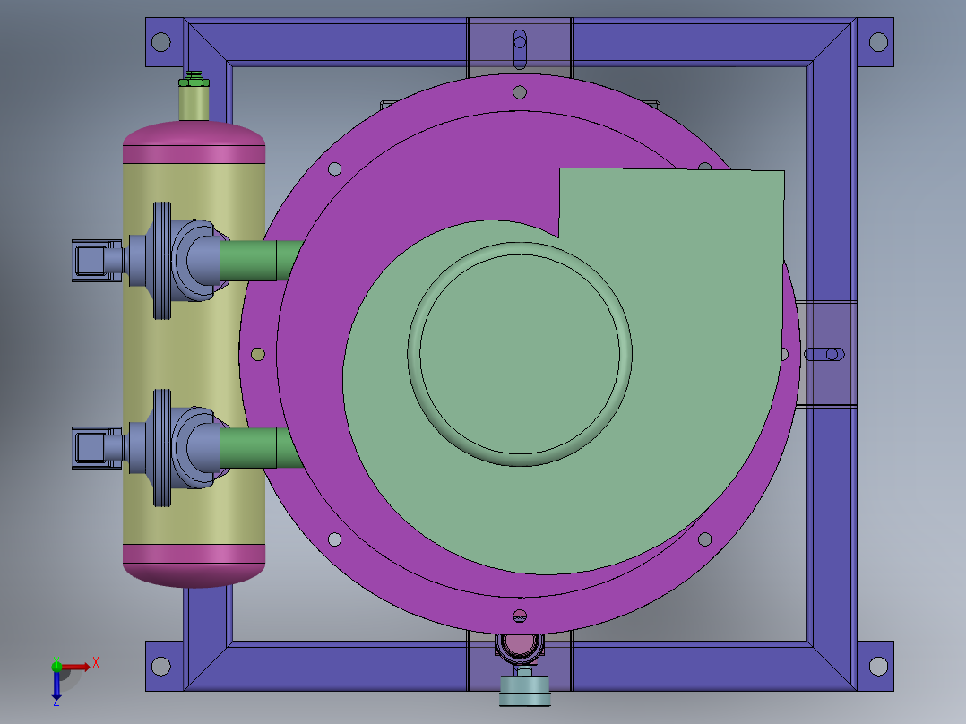除尘罐  sw22俯视图
