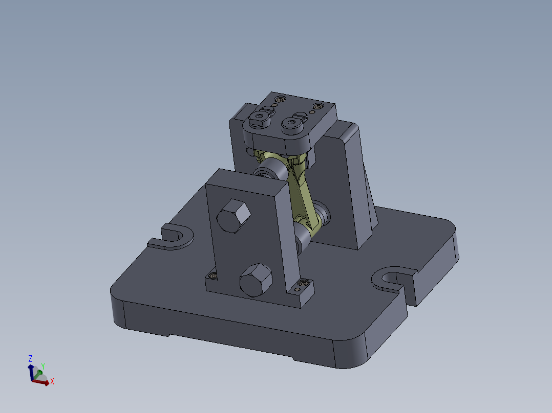 连杆杆身钻孔夹具（CAD图+SW三维）