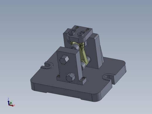 连杆杆身钻孔夹具（CAD图+SW三维）