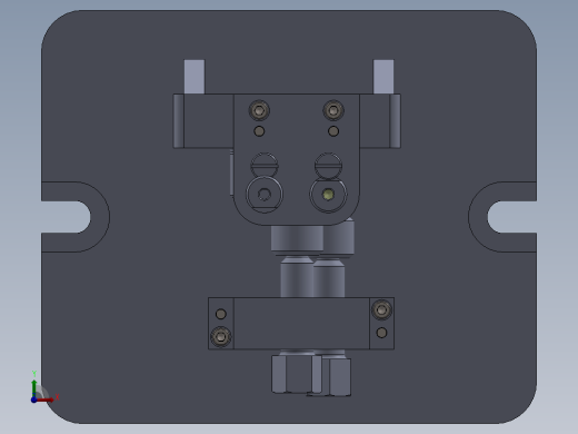 连杆杆身钻孔夹具（CAD图+SW三维）前视缩略图