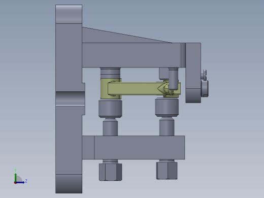 连杆杆身钻孔夹具（CAD图+SW三维）左视缩略图