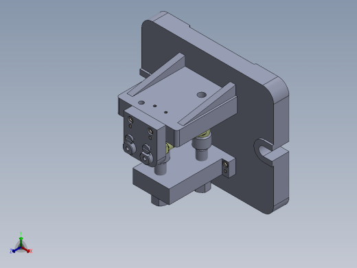 连杆杆身钻孔夹具（CAD图+SW三维）正等轴测缩略图